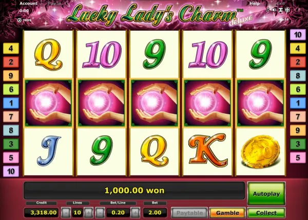 Lucky Ladys Charm deluxe Extra Spins slot